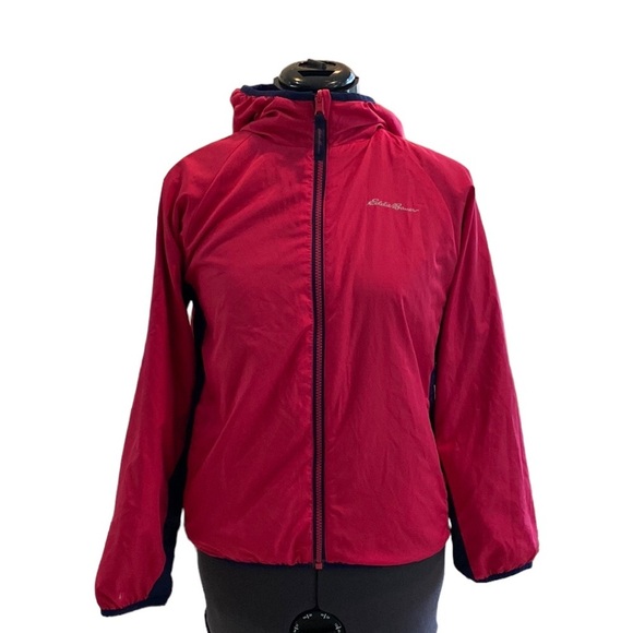 Eddie Bauer Hoddie Jacker Girls’ Reversible Sz M Long Sleeve Zipper Up Pockets - Picture 1 of 15